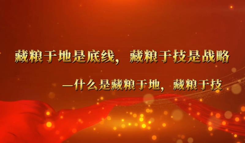 “藏粮于技”关乎农业发展方式变革